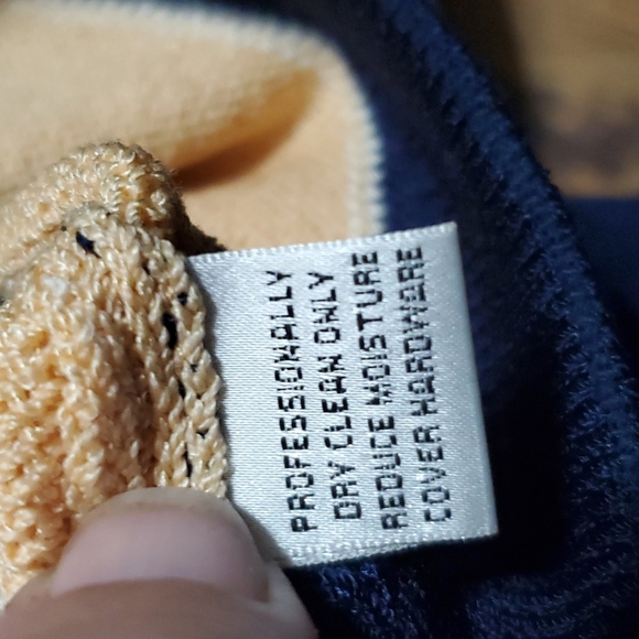 St John knit peach navy striped tank top sweater euc - Picture 6 of 7